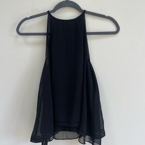 Zara Basics Black Sleeveless High Neck Tank Blouse XS